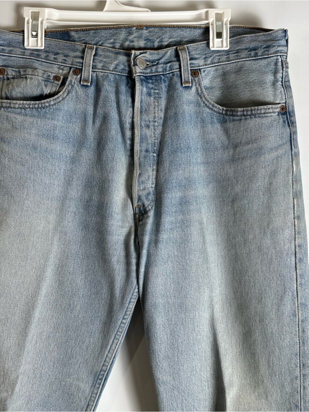 Vintage Light Blue Men's Jeans - Classic Straight Fit Made in USA 34x34